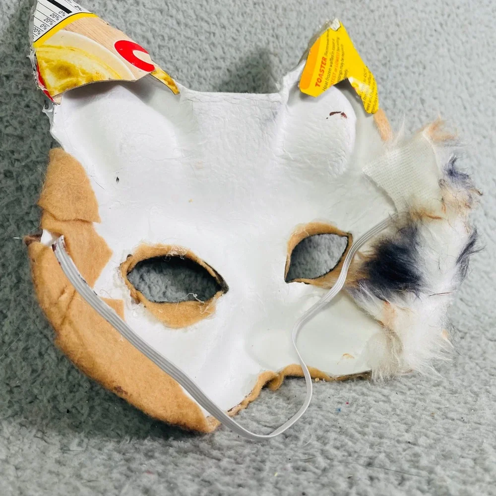 Felt Cat Therian Mask Handmade Costume Cosplay Feline‎ Halloween Party